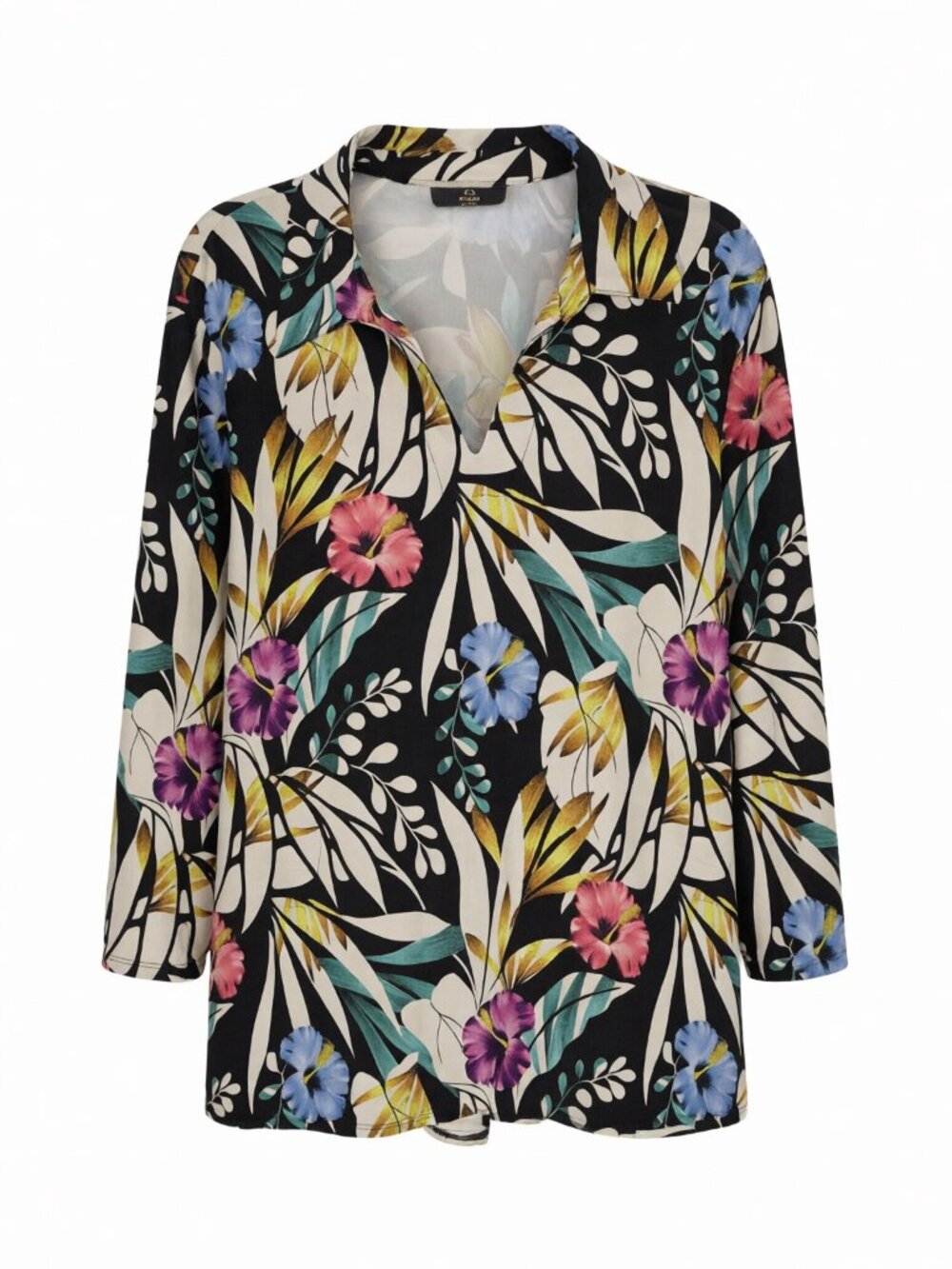 Sunny Leigh Women's Floral Blouse Women XL Black
